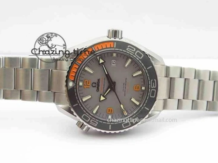 0211 Stretchable Planet Ocean 2016 43.5mm SS OM 1:1 Best Edition Gray Dial On SS Bracelet A 8163